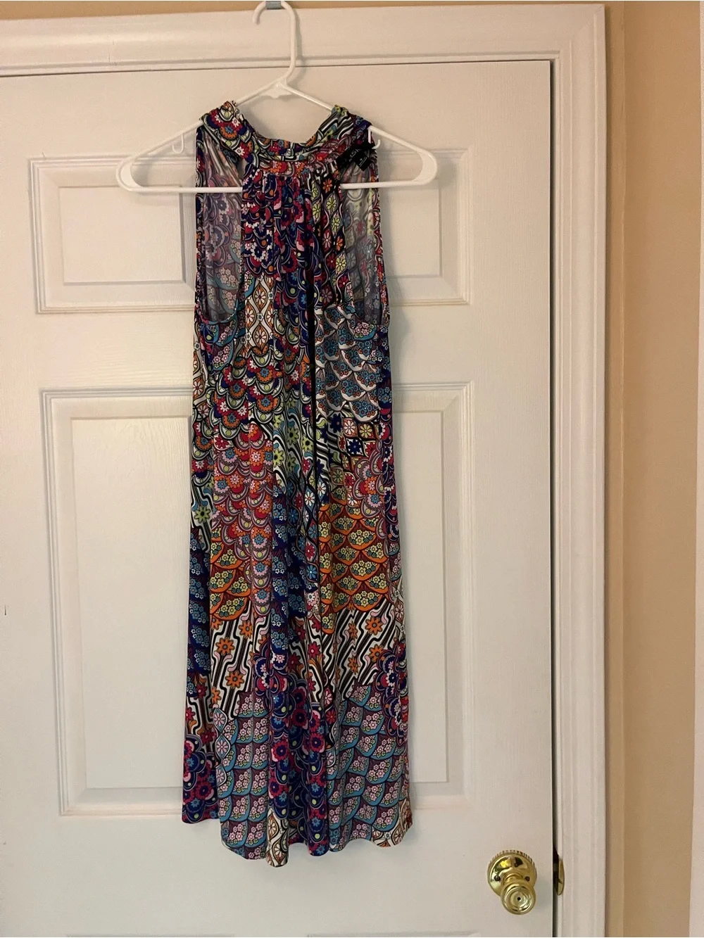 MSK Vibrant Multicolor Floral & Geometric Dress